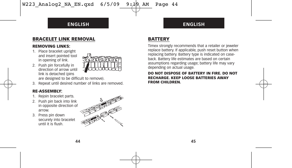 Timex 222-0950012 User Manual | Page 26 / 28