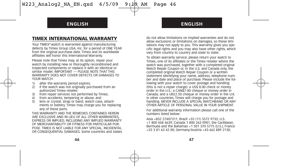 Timex 222-0950012 User Manual | Page 27 / 28