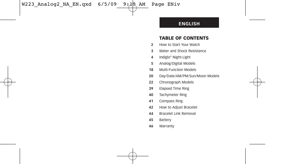 Timex 222-0950012 User Manual | Page 4 / 28