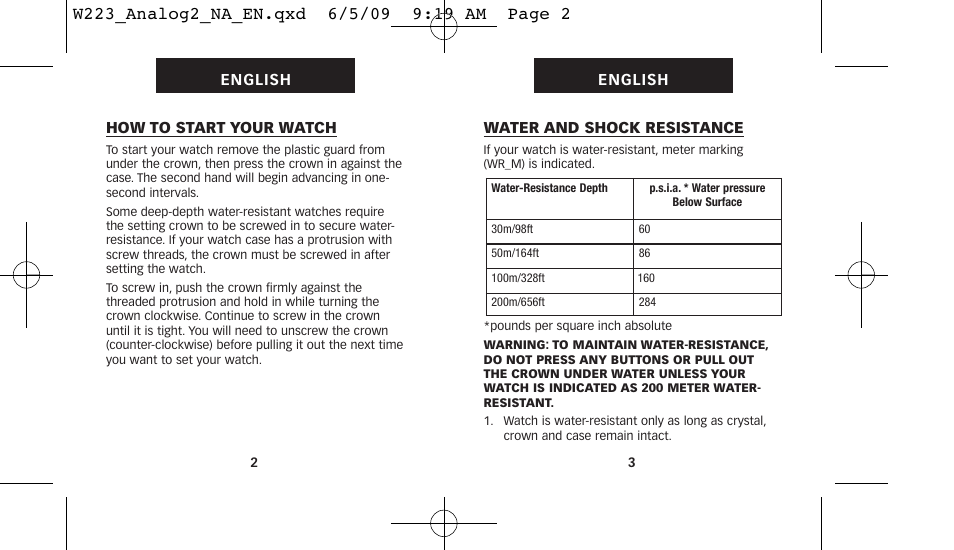 Timex 222-0950012 User Manual | Page 5 / 28