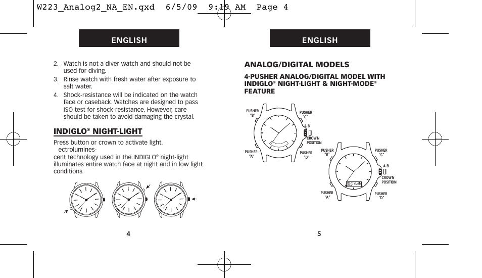 Timex 222-0950012 User Manual | Page 6 / 28