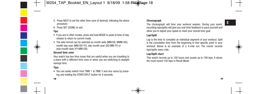 Timex Ironman Sleek 509-095000-02 NA User Manual | Page 12 / 24