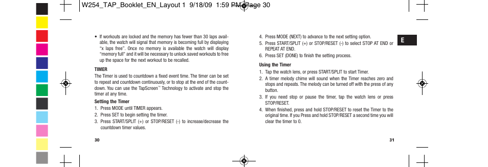 Timex Ironman Sleek 509-095000-02 NA User Manual | Page 18 / 24