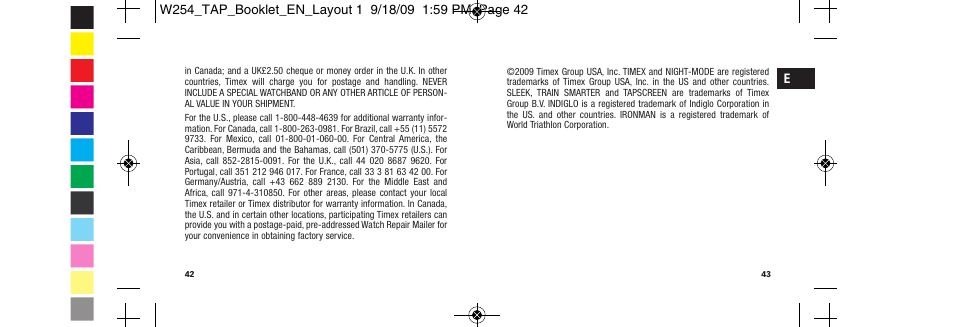 Timex Ironman Sleek 509-095000-02 NA User Manual | Page 24 / 24