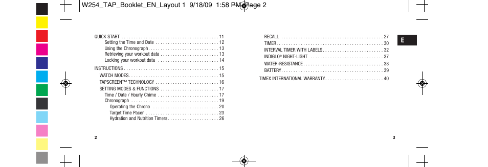 Timex Ironman Sleek 509-095000-02 NA User Manual | Page 4 / 24