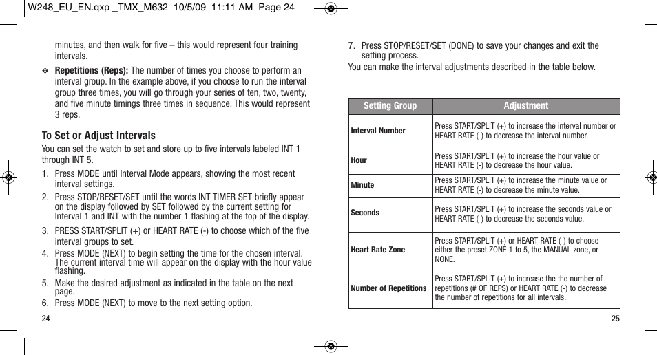 Timex W-248 User Manual | Page 16 / 35