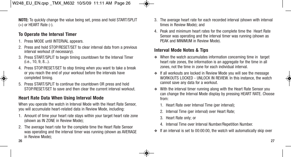 Timex W-248 User Manual | Page 17 / 35