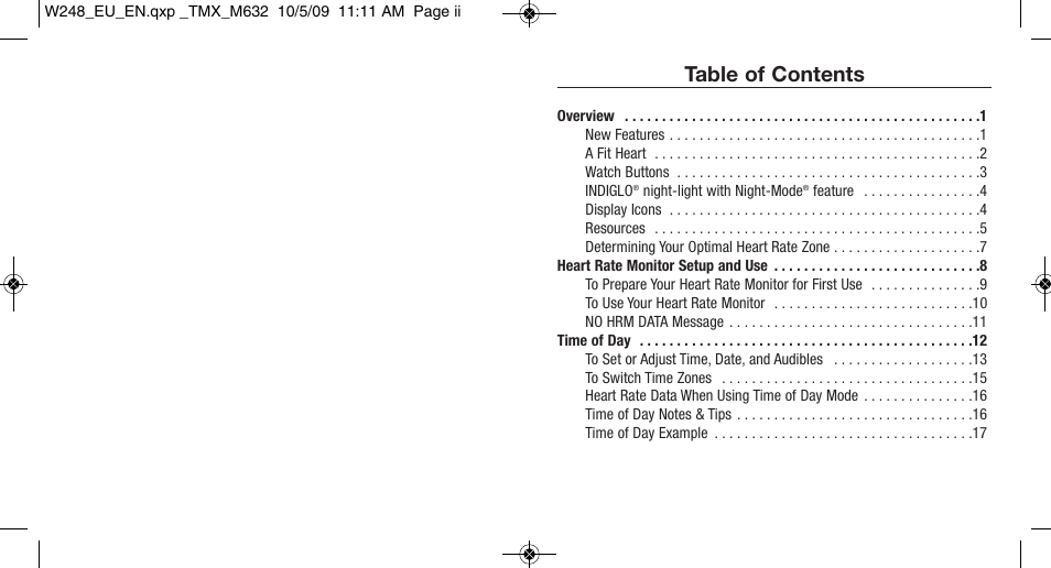 Timex W-248 User Manual | Page 2 / 35