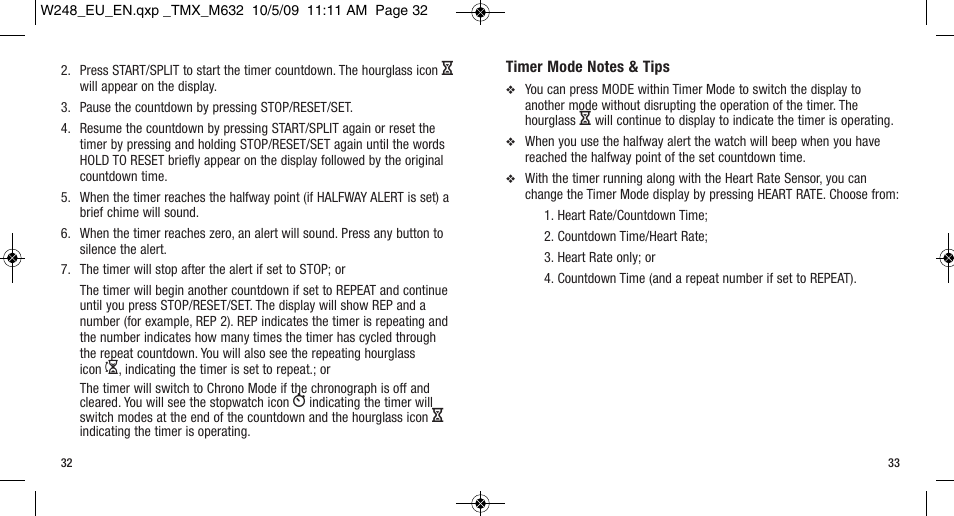 Timex W-248 User Manual | Page 20 / 35