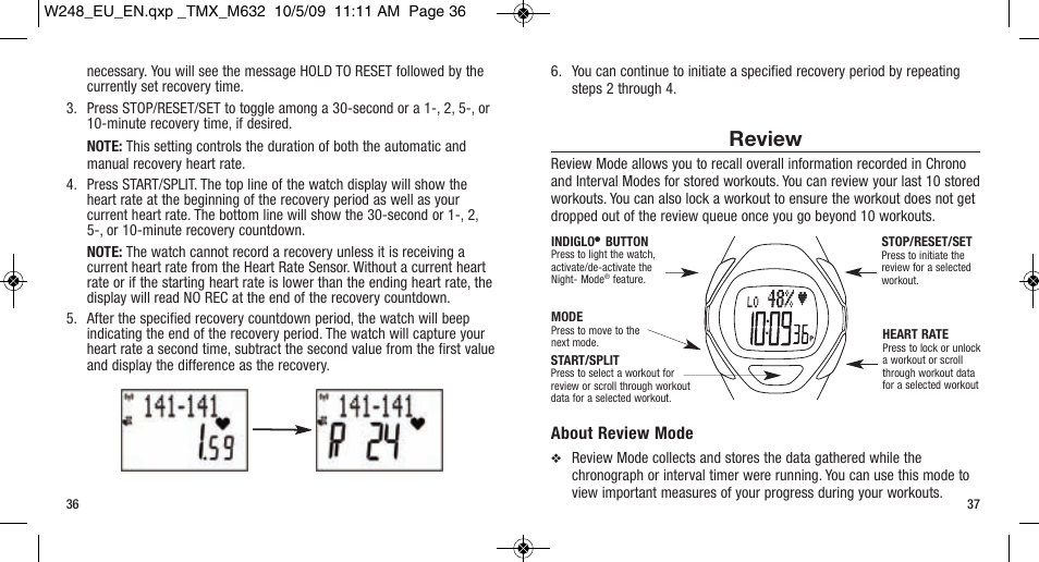 Review | Timex W-248 User Manual | Page 22 / 35