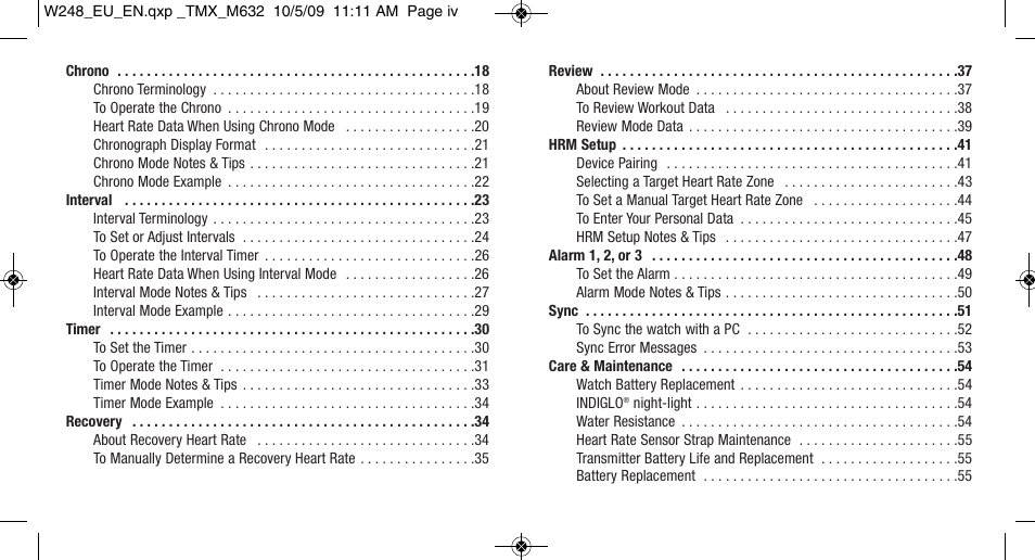 Timex W-248 User Manual | Page 3 / 35