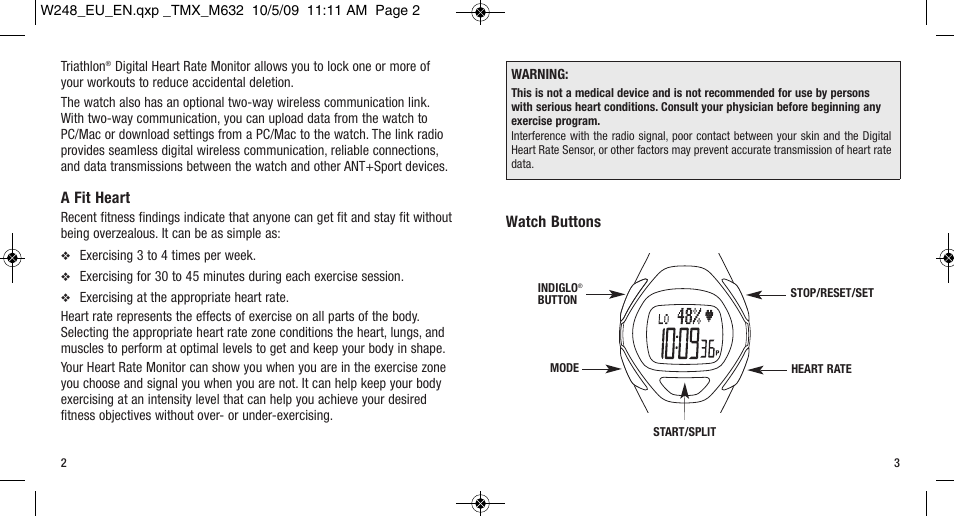 Timex W-248 User Manual | Page 5 / 35