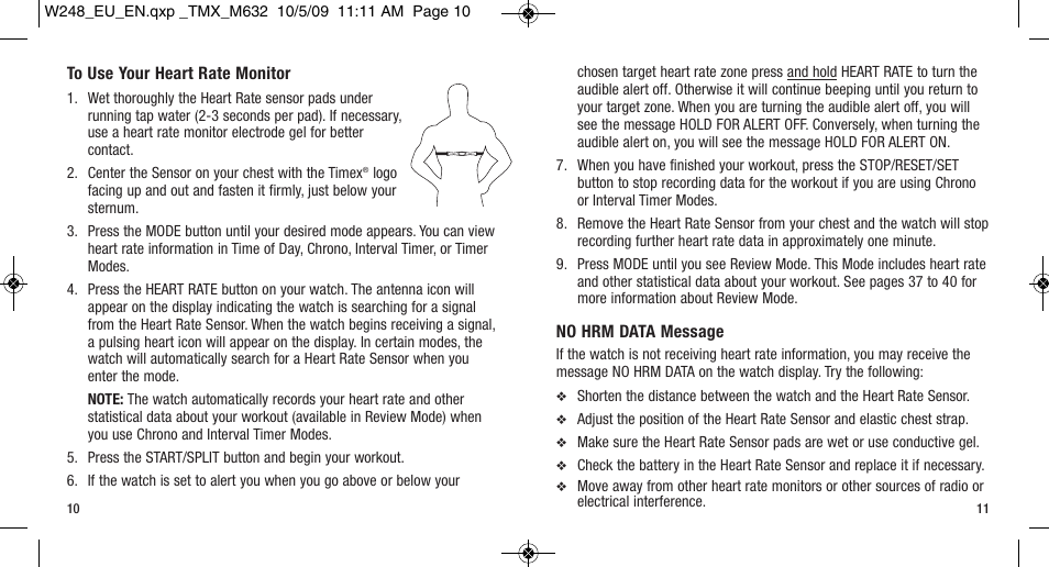Timex W-248 User Manual | Page 9 / 35