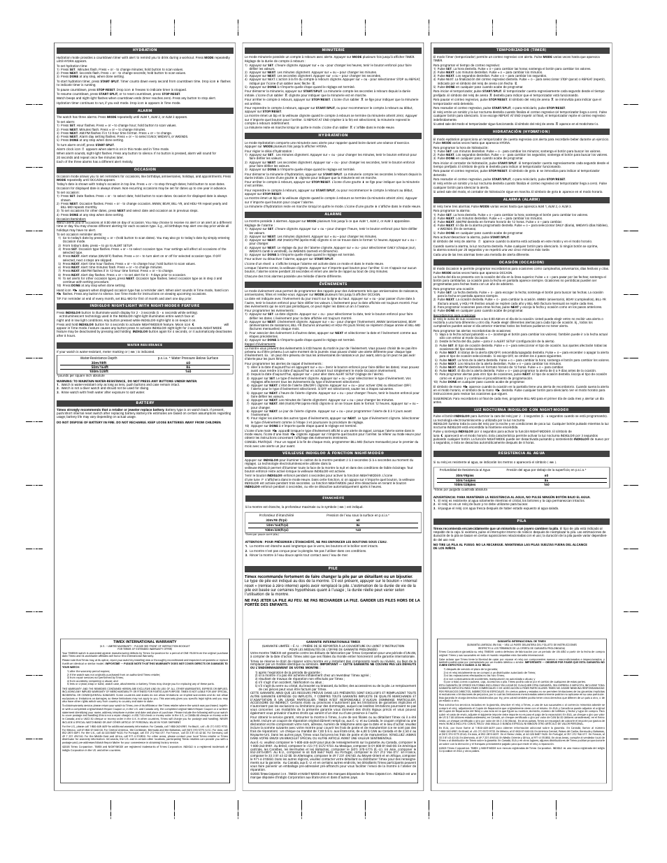 Timex 179-095006 NA User Manual | Page 2 / 2