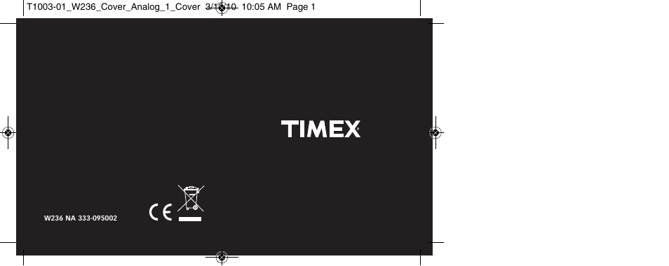 Timex W236 User Manual | 18 pages