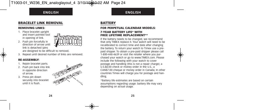 Timex W236 User Manual | Page 16 / 18