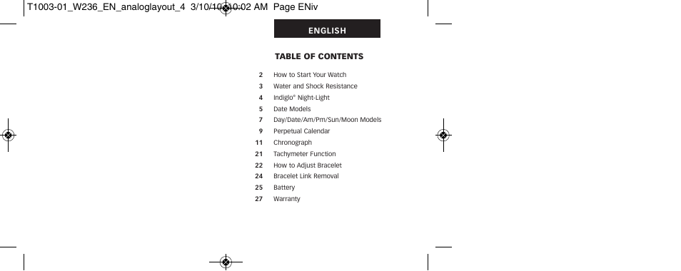 Timex W236 User Manual | Page 4 / 18