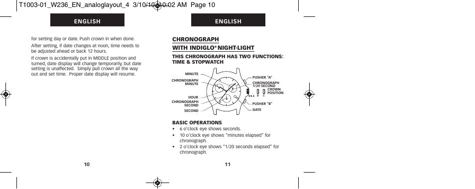 Timex W236 User Manual | Page 9 / 18