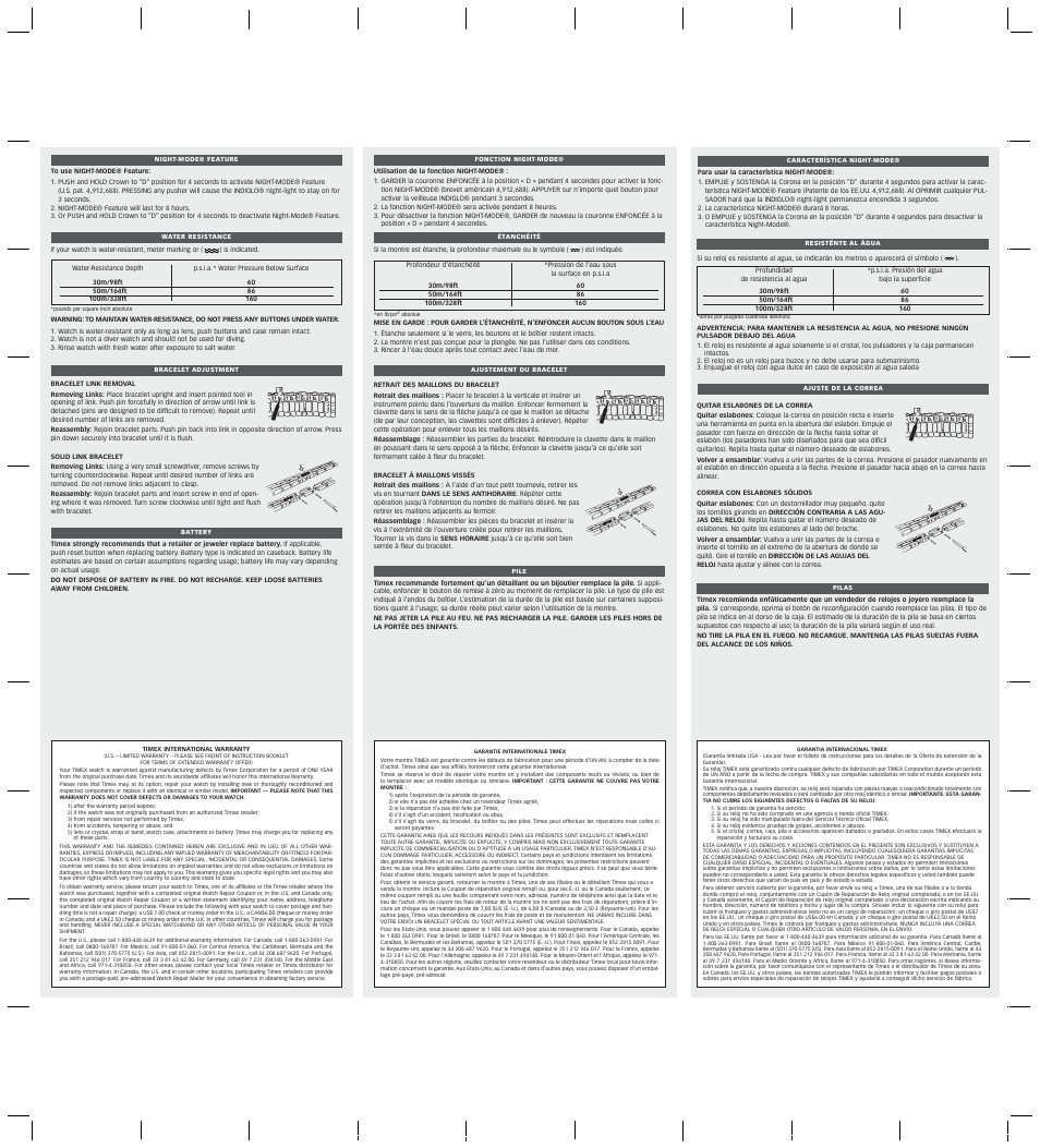 Timex W-91 User Manual | Page 2 / 2