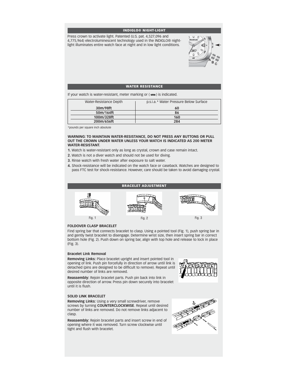 Timex Reebok User Manual | Page 2 / 3