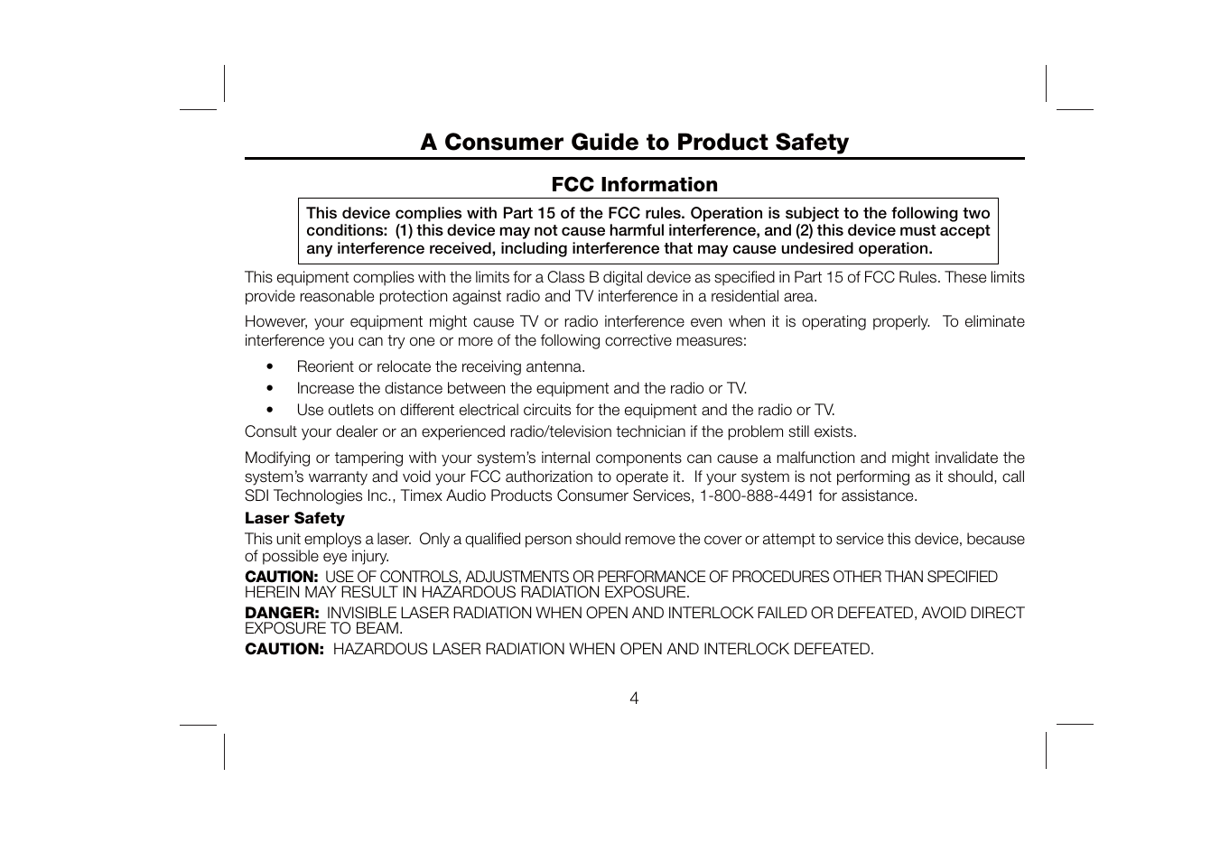 A consumer guide to product safety | Timex T612S User Manual | Page 5 / 13