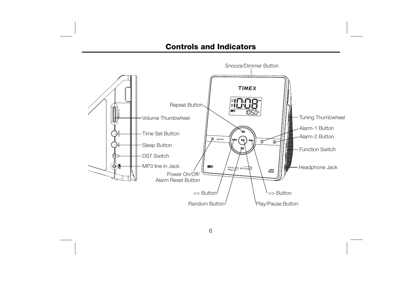 Controls and indicators | Timex T612S User Manual | Page 7 / 13