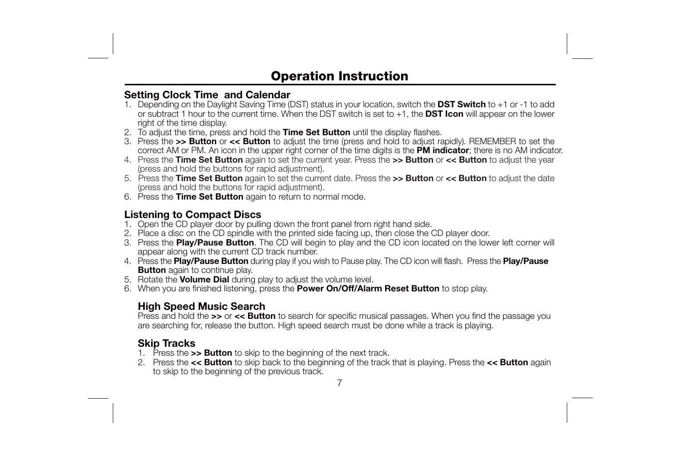 Operation instruction | Timex T612S User Manual | Page 8 / 13