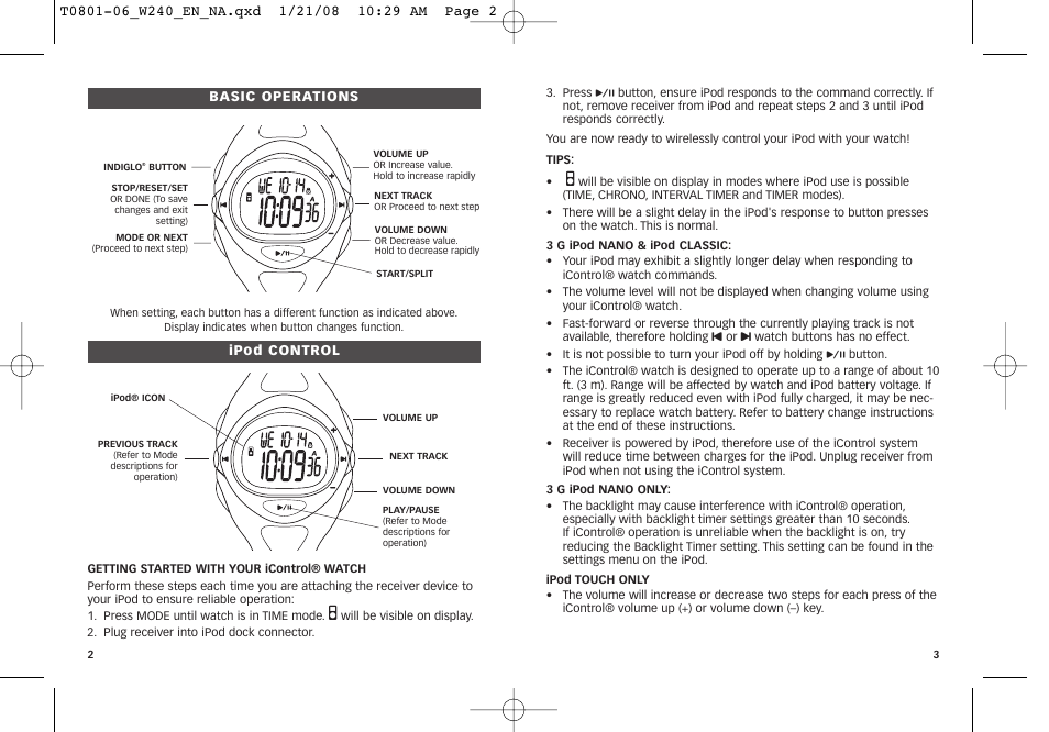 Timex 805-095003 User Manual | Page 3 / 8