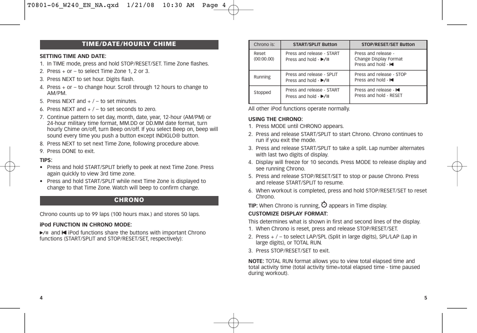 Timex 805-095003 User Manual | Page 4 / 8