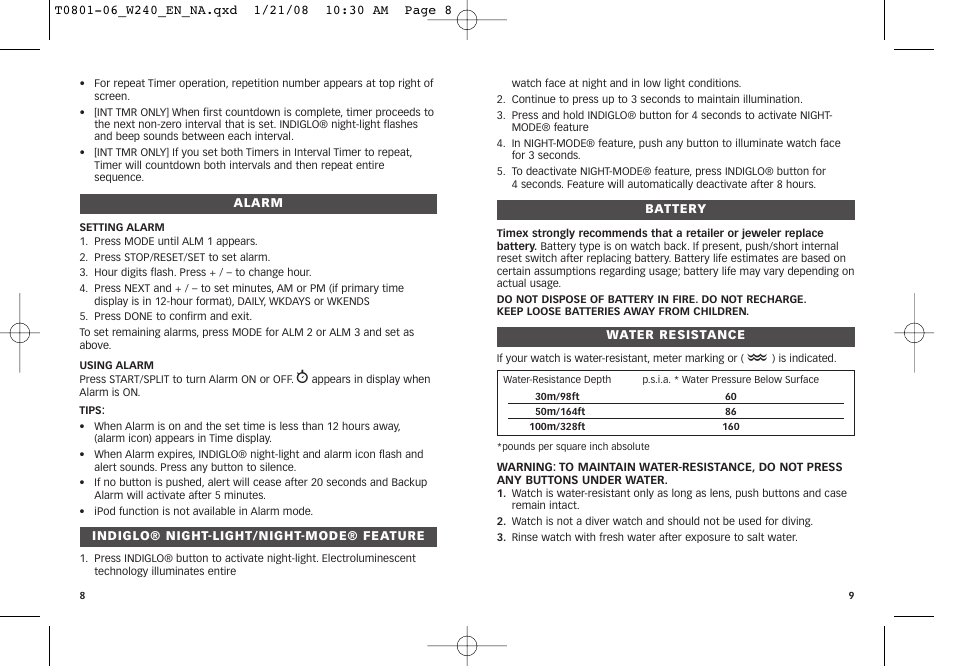 Timex 805-095003 User Manual | Page 6 / 8
