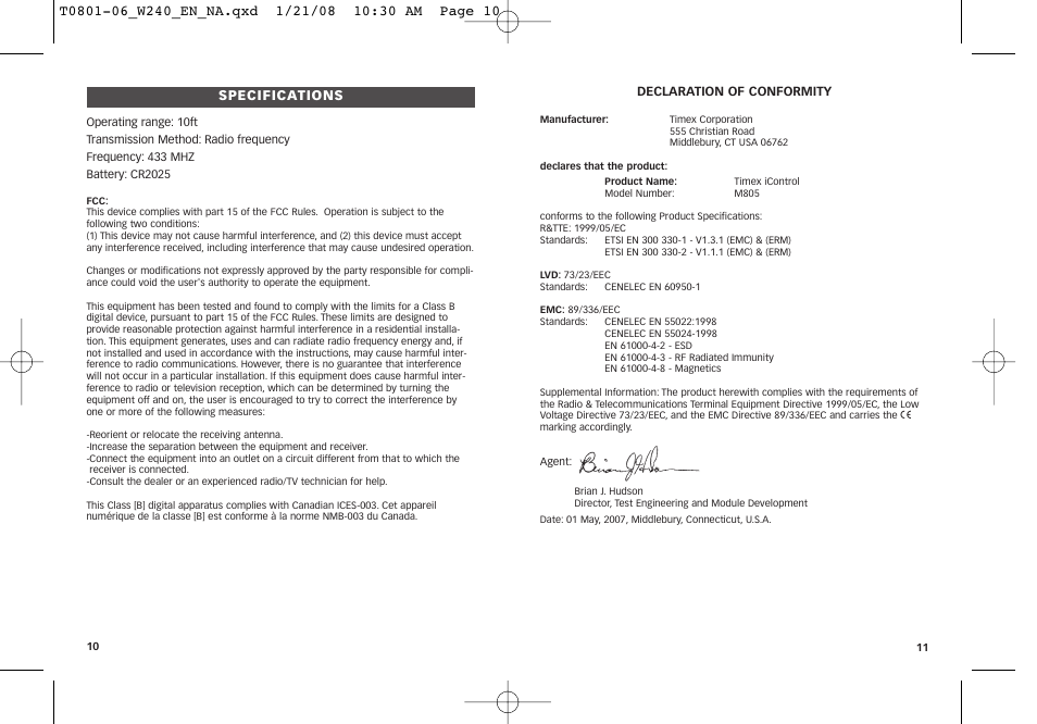 Timex 805-095003 User Manual | Page 7 / 8