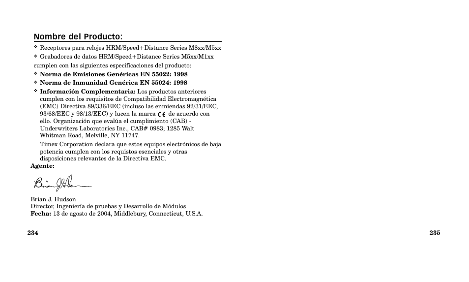 Nombre del producto | Timex M185 User Manual | Page 119 / 207