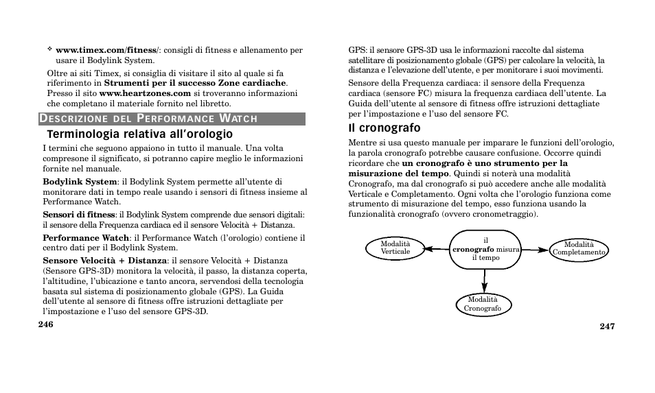 Il cronografo, Terminologia relativa all’orologio | Timex M185 User Manual | Page 125 / 207