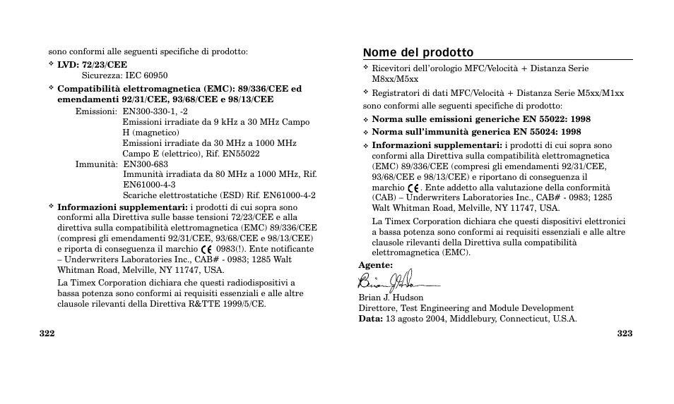 Nome del prodotto | Timex M185 User Manual | Page 163 / 207