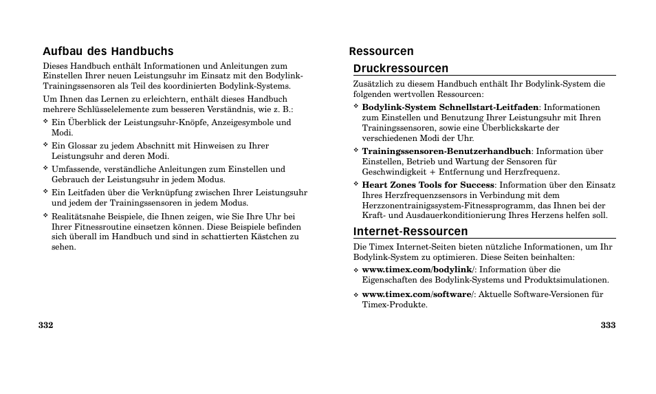 Aufbau des handbuchs | Timex M185 User Manual | Page 168 / 207