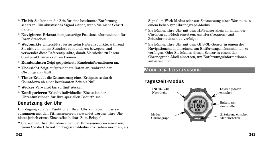 Benutzung der uhr | Timex M185 User Manual | Page 173 / 207