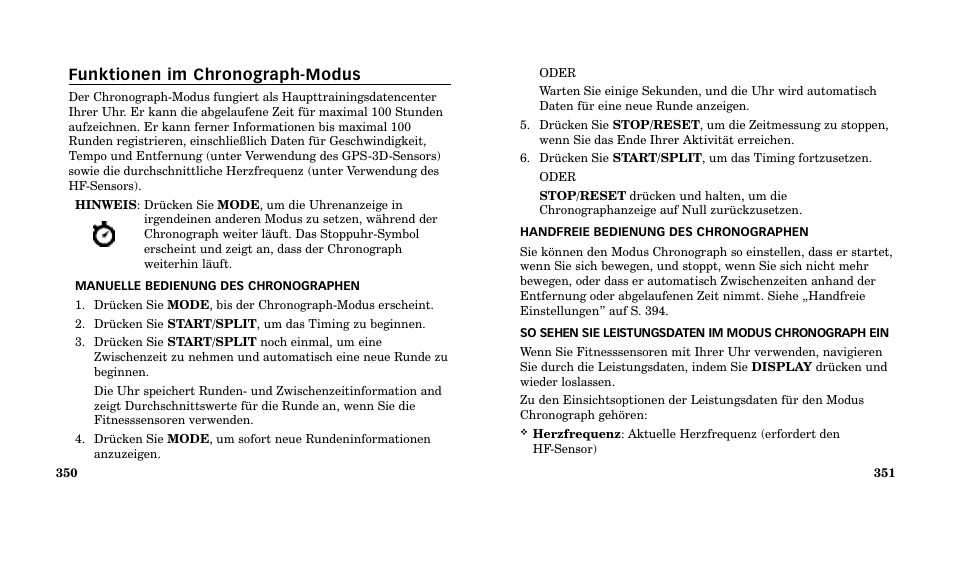 Funktionen im chronograph-modus | Timex M185 User Manual | Page 177 / 207
