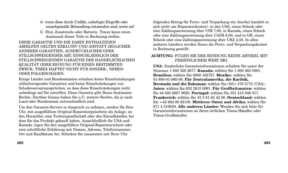 Timex M185 User Manual | Page 203 / 207