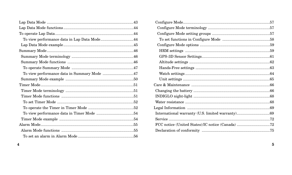 Timex M185 User Manual | Page 4 / 207