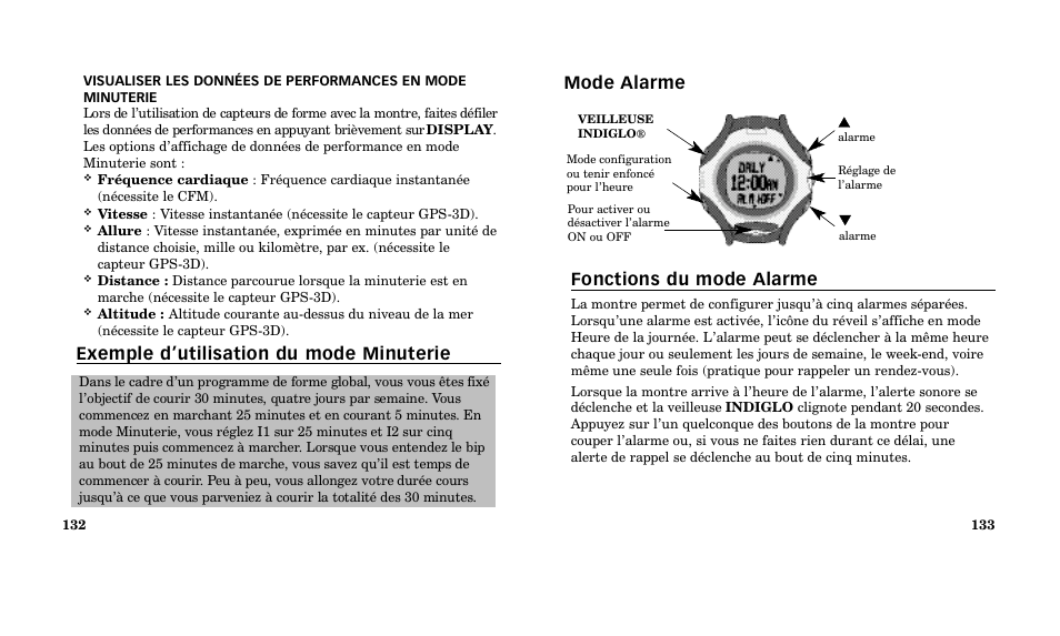Exemple d’utilisation du mode minuterie | Timex M185 User Manual | Page 68 / 207
