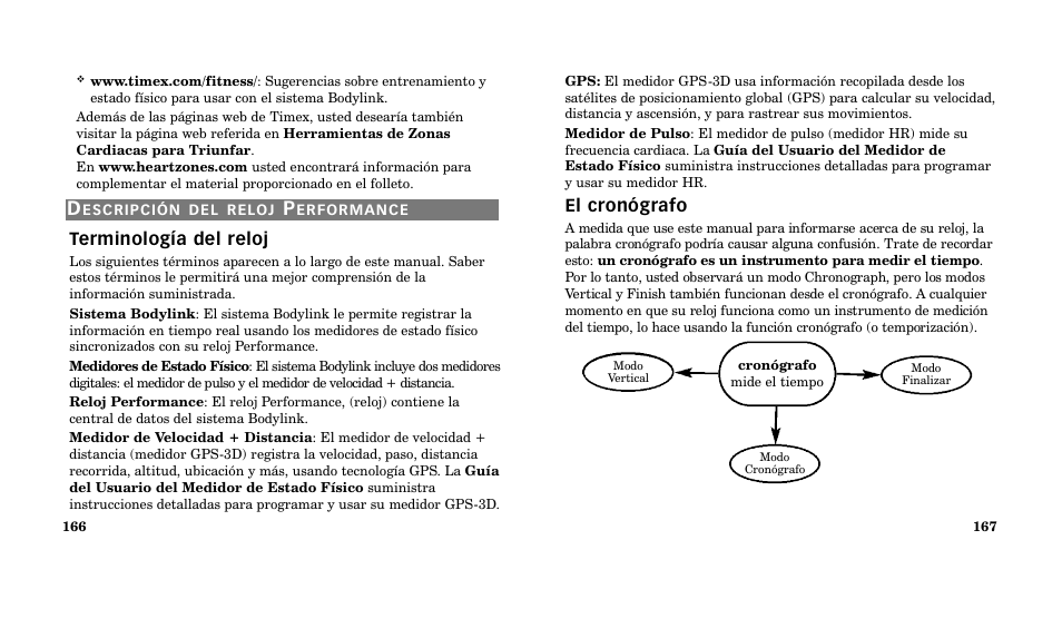 El cronógrafo, Terminología del reloj | Timex M185 User Manual | Page 85 / 207