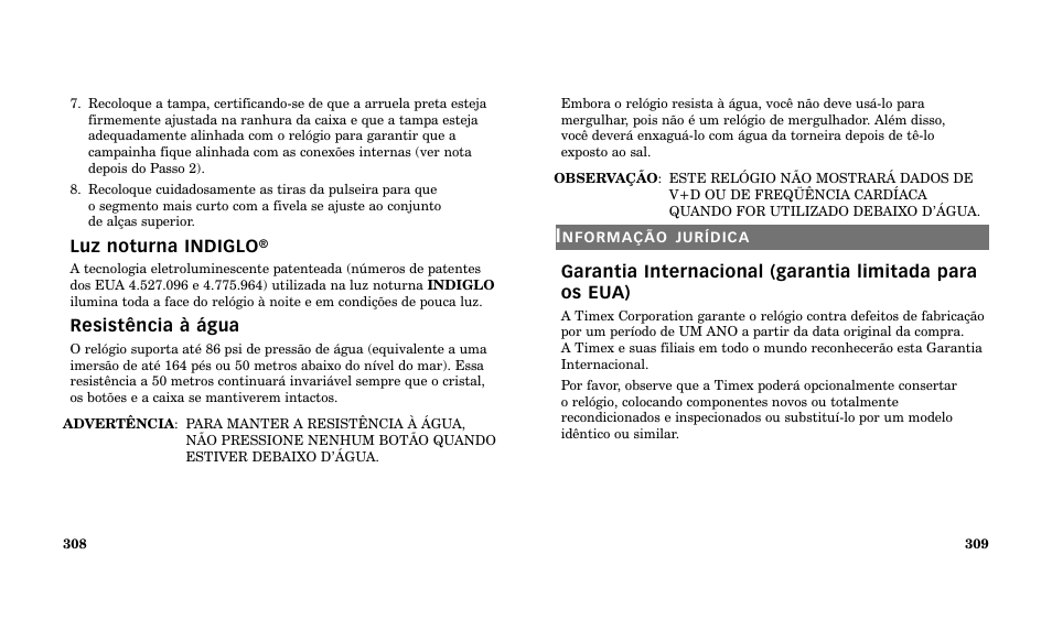 Timex Performance Watch User Manual | Page 156 / 159