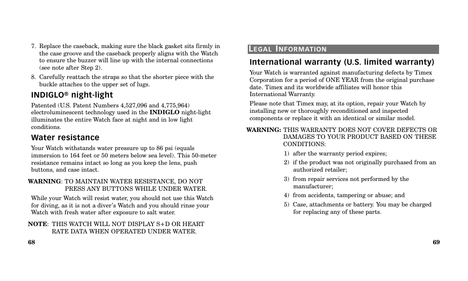 Timex Performance Watch User Manual | Page 36 / 159