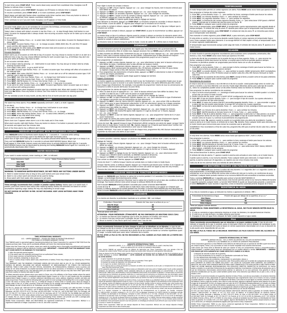 Timex 660-095000 User Manual | Page 2 / 2
