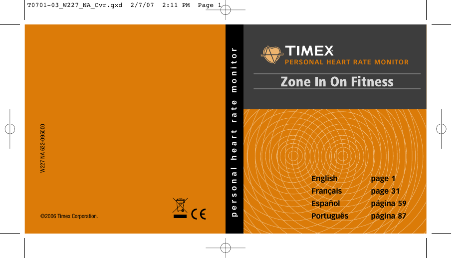 Timex NA632-095000 User Manual | 16 pages