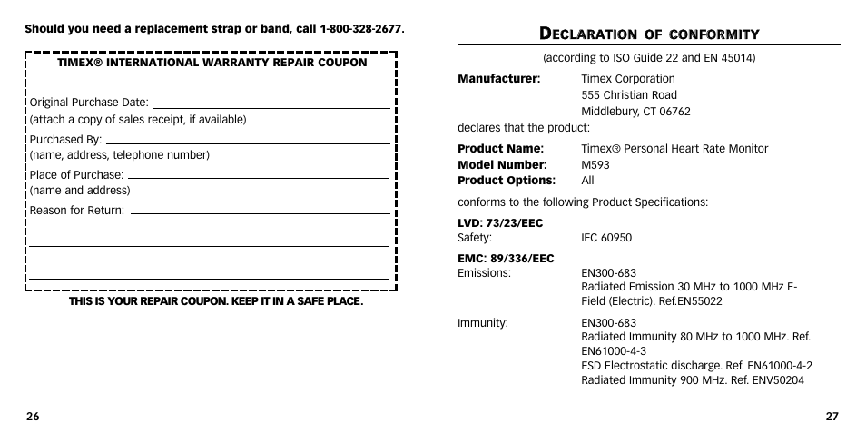 Timex NA632-095000 User Manual | Page 15 / 16