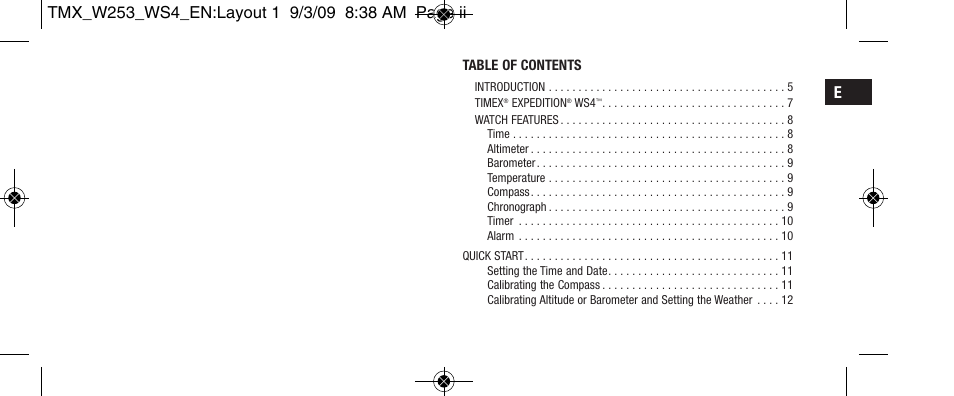 Timex Expedition WS4 User Manual | Page 3 / 25