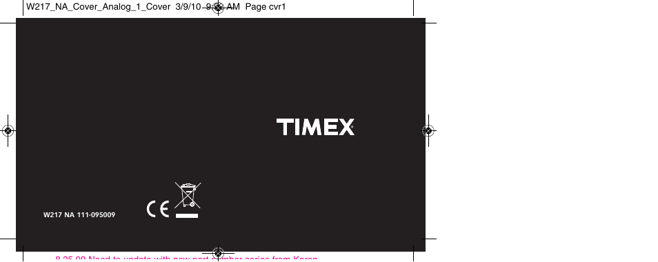 Timex 111-095009 User Manual | 16 pages