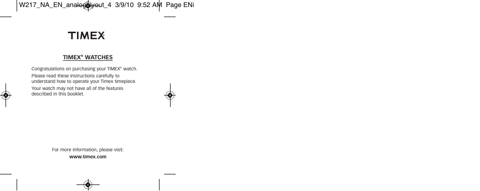 W217_na_en_analoglayout_4 | Timex 111-095009 User Manual | Page 3 / 16
