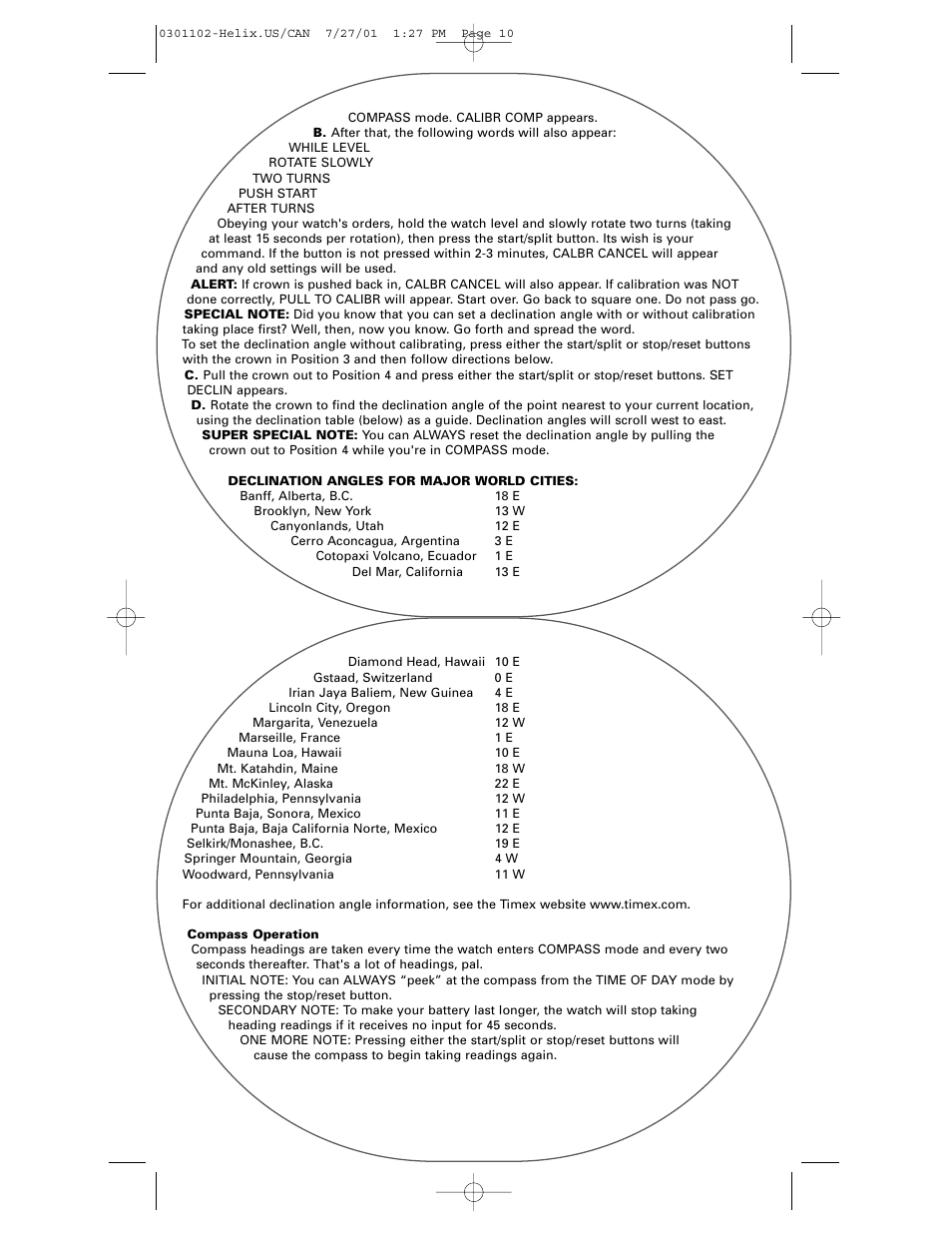 Timex Helix User Manual | Page 10 / 46